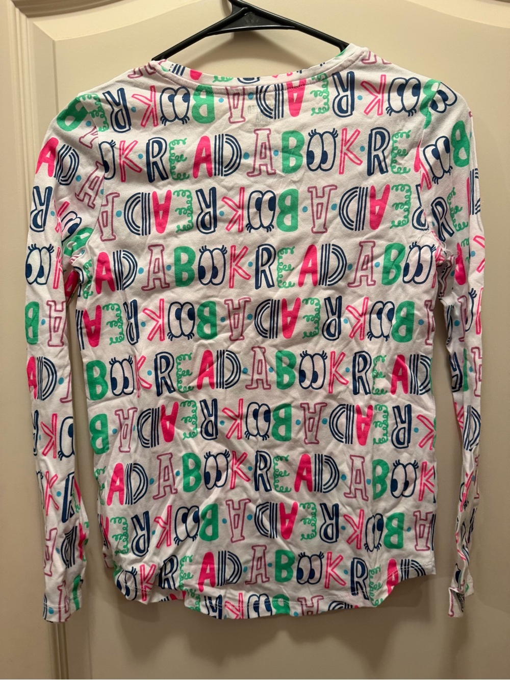 NWOT Spotted Zebra Girls' Long Sleeve 'Read a Book' Graphic Tee - White Multi - Picture 5 of 6